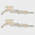 Lund Boat Decals - Baron 17 X 5 1/2 Inch Rose Gold Green (pair)