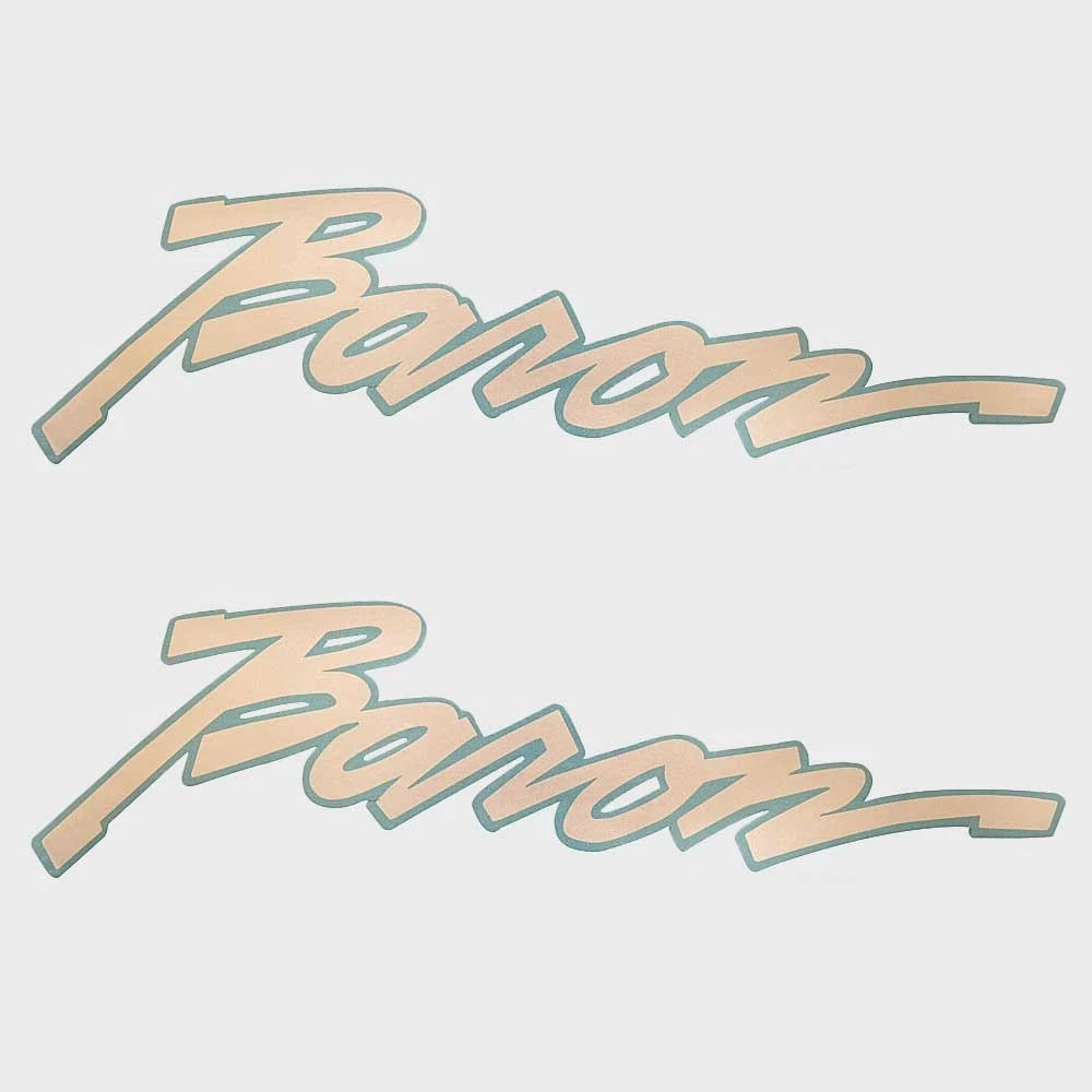 Lund Boat Decals - Baron 17 X 5 1/2 Inch Rose Gold Green (pair)