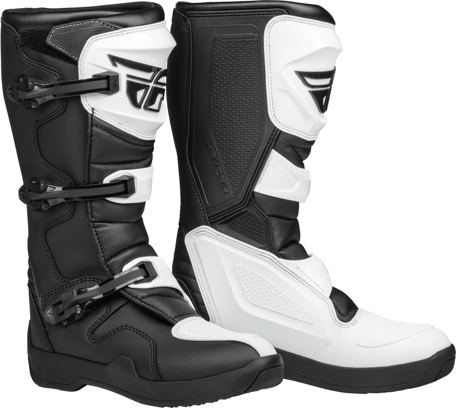 Fly Racing Maverik Lt Offroad Motorcycle Boots White/Black US 13