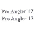 Lund Boat Decals 1986351 - Pro Angler 17 Silver Stickers (pair)