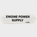 Carver Boat Power Supply Label 7160964 - Engine 2 3/4 Inch White Plastic