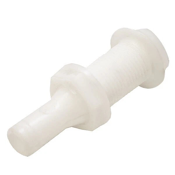 Perko Boat Straight Thru Hull 0301DP4 - Chaparral 1/2 Inch Barbed White