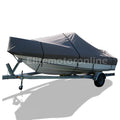 Wahoo 185 SC Dual Console Trailerable Boat Cover Grey Heavy Duty Waterproof 600D