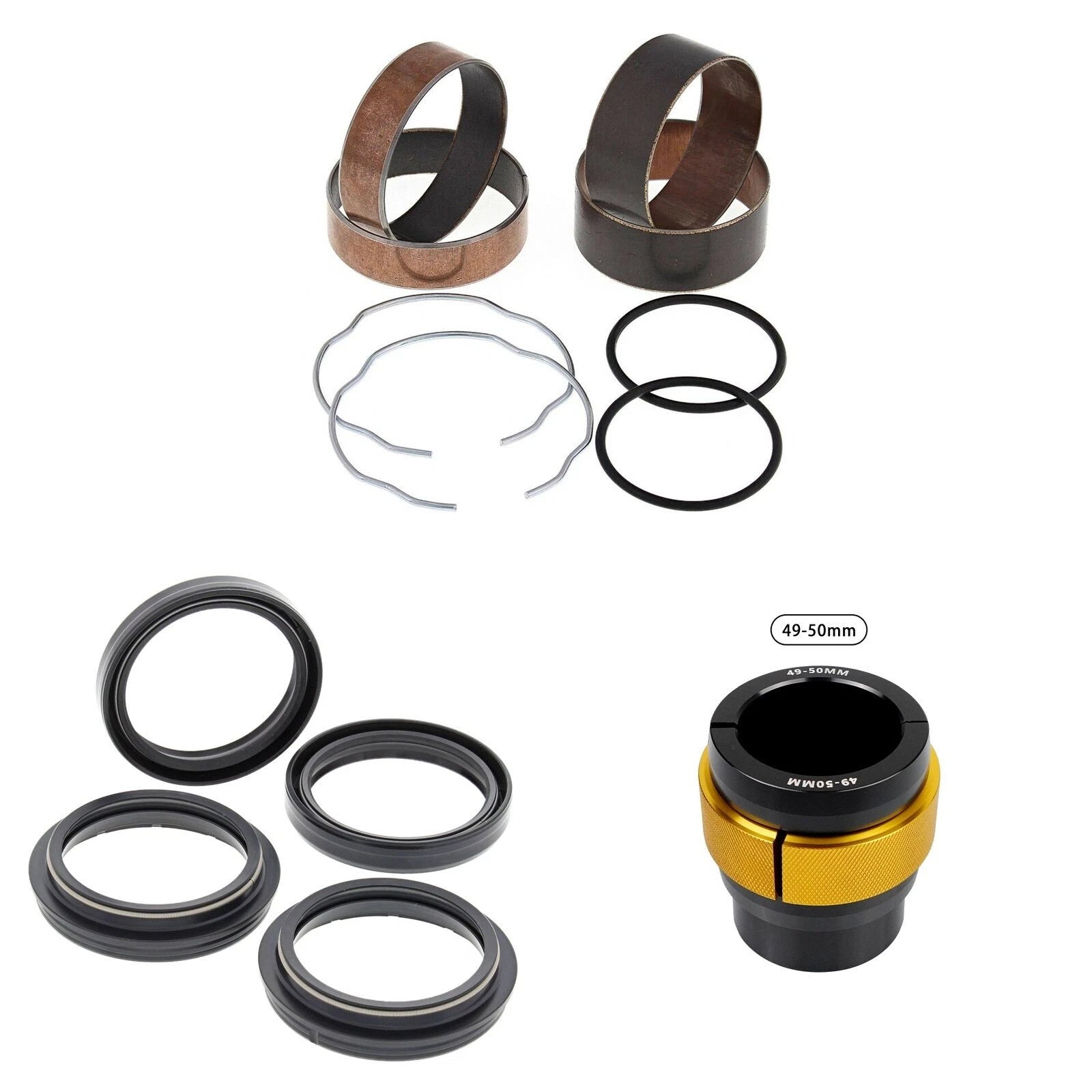 Front Fork Rebuild Kit Harley FXDC Dyna Super Gl Cust 2008-2014 56/With Driver