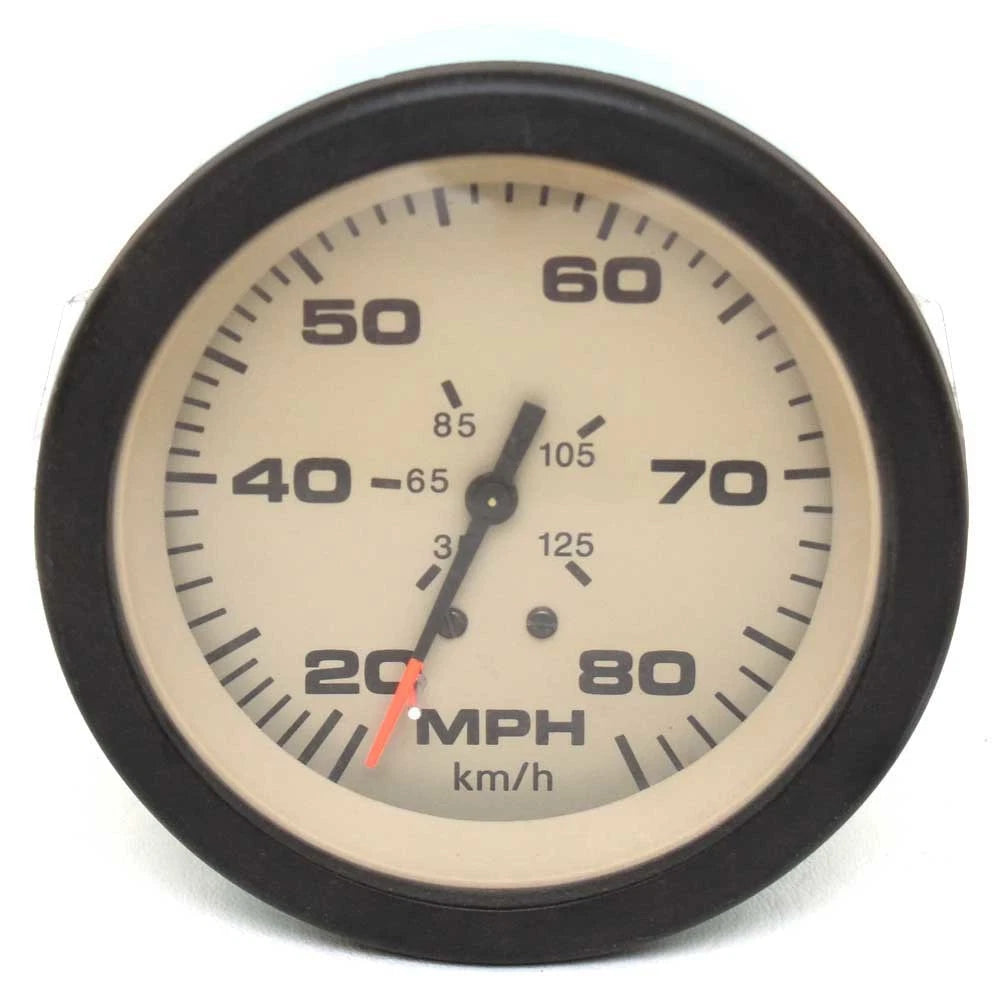 Teleflex Marine Boat Speedometer Gauge 63076 - Sahara 3 3/4 Inch Tan Black