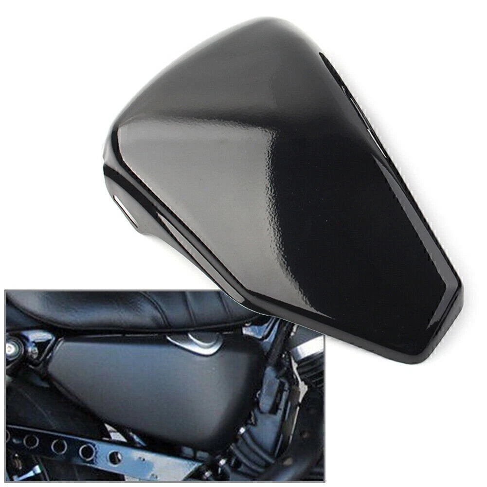 Left Black Battery Covers for Harley Sportster XL883 1200 2004 - 2013
