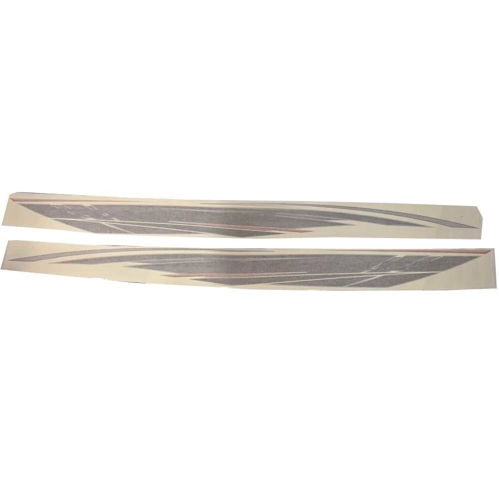 Tracker Boat Side Decal 309879 - 192 Inch Black Silver Red (set of 2)