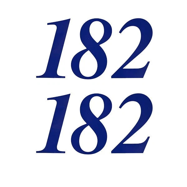 Rinker Boat Decal - 182 Blue Vinyl 5 1/4 Inch (set of 2)