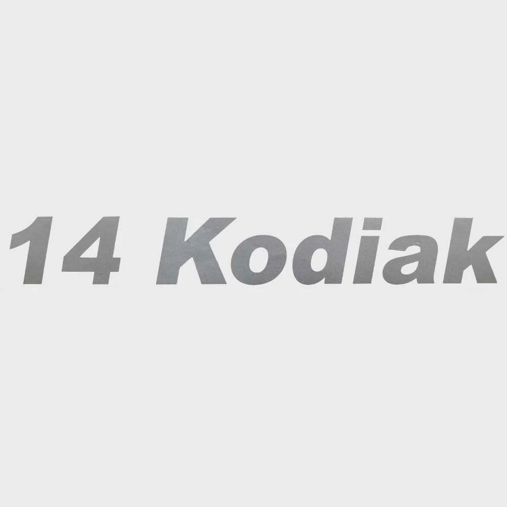 Lund Boat 14 Kodiak Decal 2007519 - Metallic Silver Sticker 10 3/4 Inch