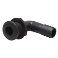 Whitecap Boat Thru Hull 3810B - 90 Degree 1 1/8 Inch Black Nylon