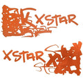 MasterCraft Boat Hull Decal Set 7506182K - 2006 X-Star Orange 2PC