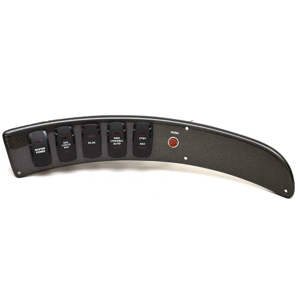 Lund Boat Rocker Switch Panel F2242241488 - Gray 15 X 2 5/8 Inch Plastic