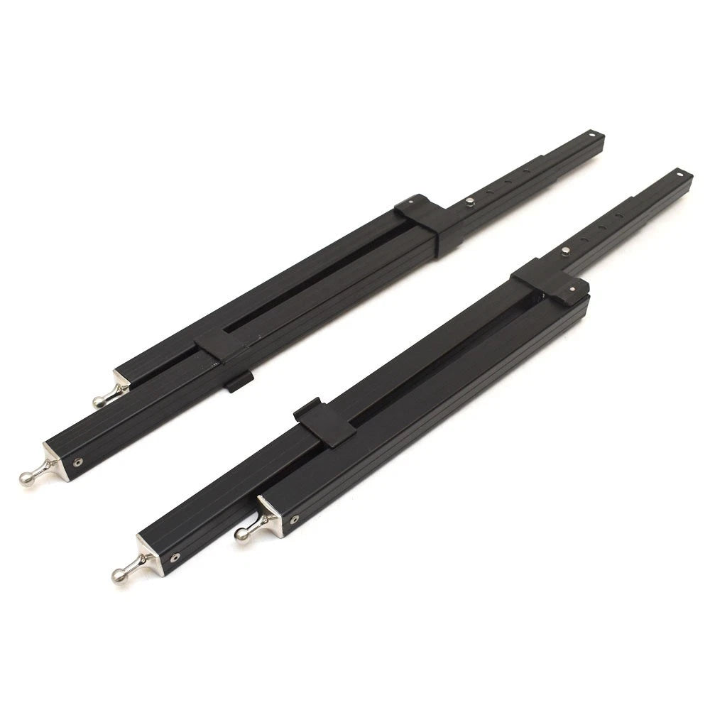Pontoon Boat Bimini Stanchions - with Trailering Brackets Black (set of 2)