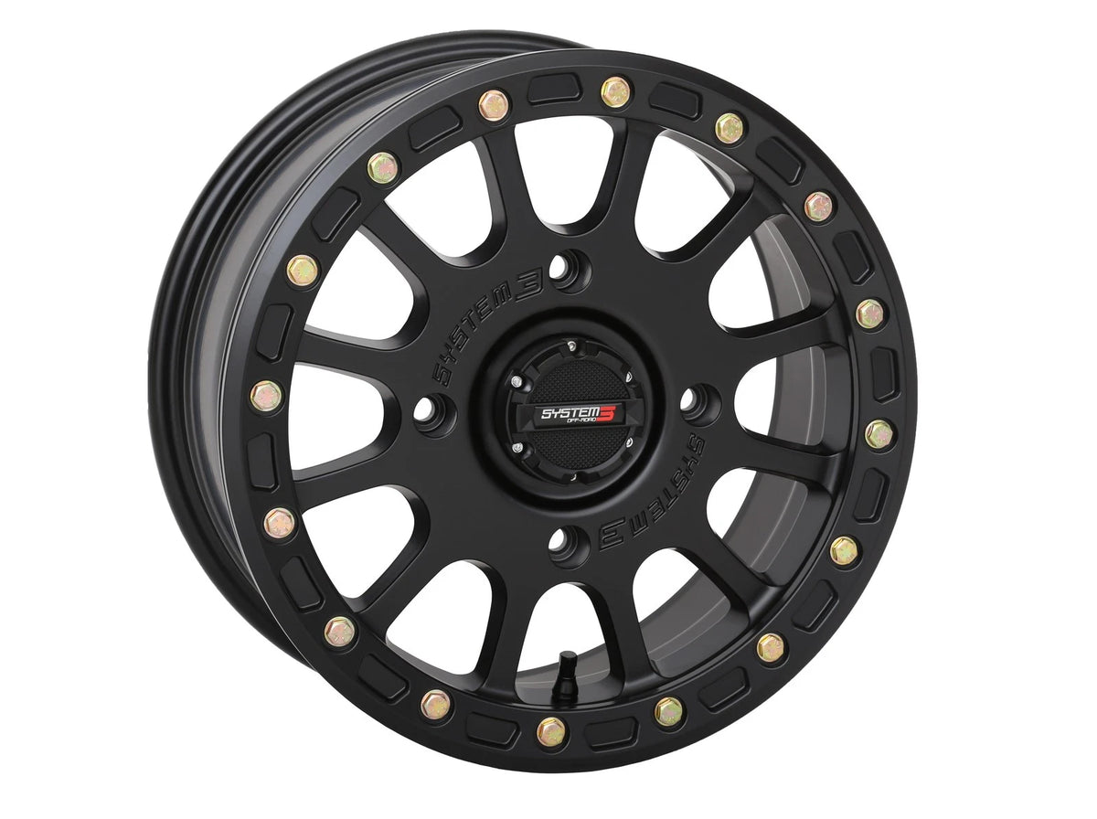 SYSTEM 3 SB5 Bl Wheel 15x7 5+2 +38mm Beadlock Matte Black for ATV/UTV