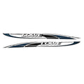 Lowe Boat Main Hull Decal 2076245 - 72 X 5 Inch Black Blue White 2PC