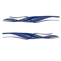 Lund Boat Cowling Graphic Decals 93570001 - Blue Stickers (set of 2)