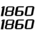 Mako Boat 1860 Decal 153852 - Black Metallic 16 1/4 Inch (pair)
