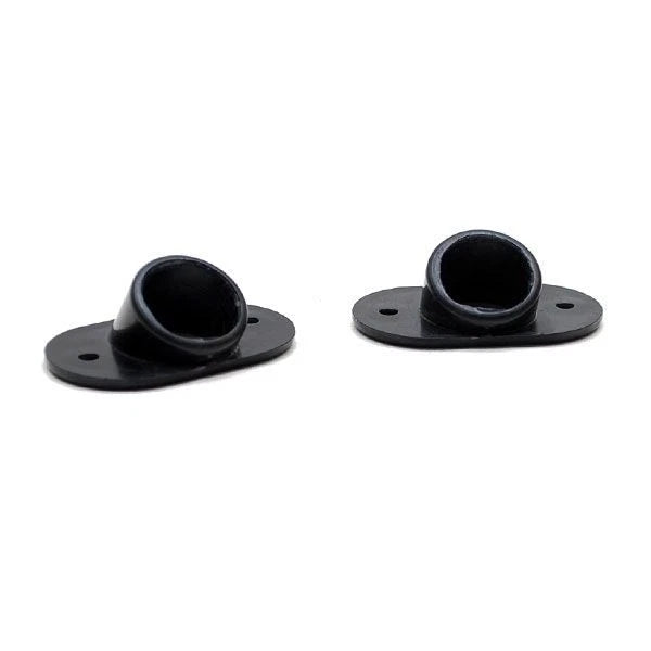 Boat Bimini Top Stowing Brackets - Fitting Nylon Angled Black (pair)