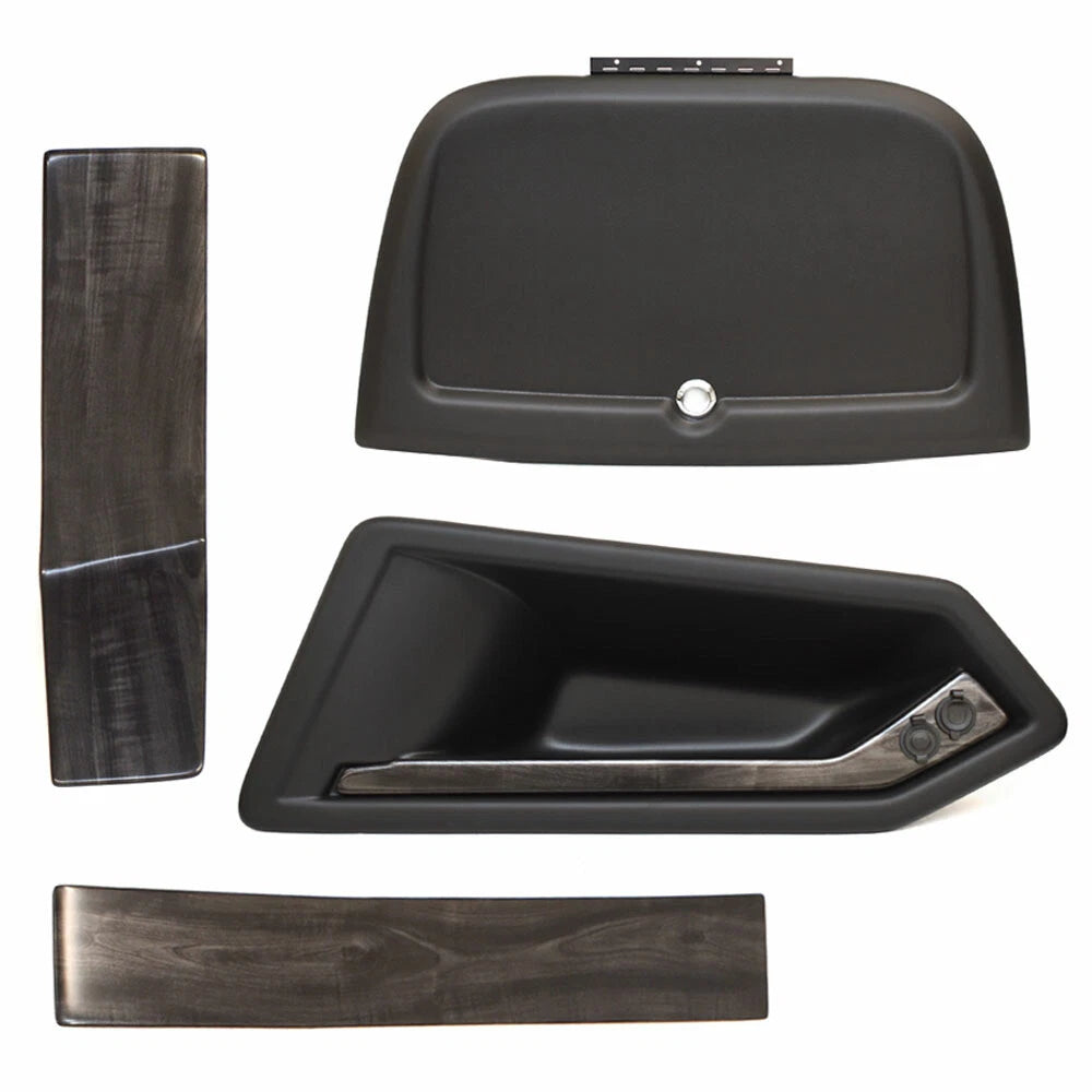 Viaggio Pontoon Boat Panel Kit - Faux Woodgrain Gray Black (PORT)