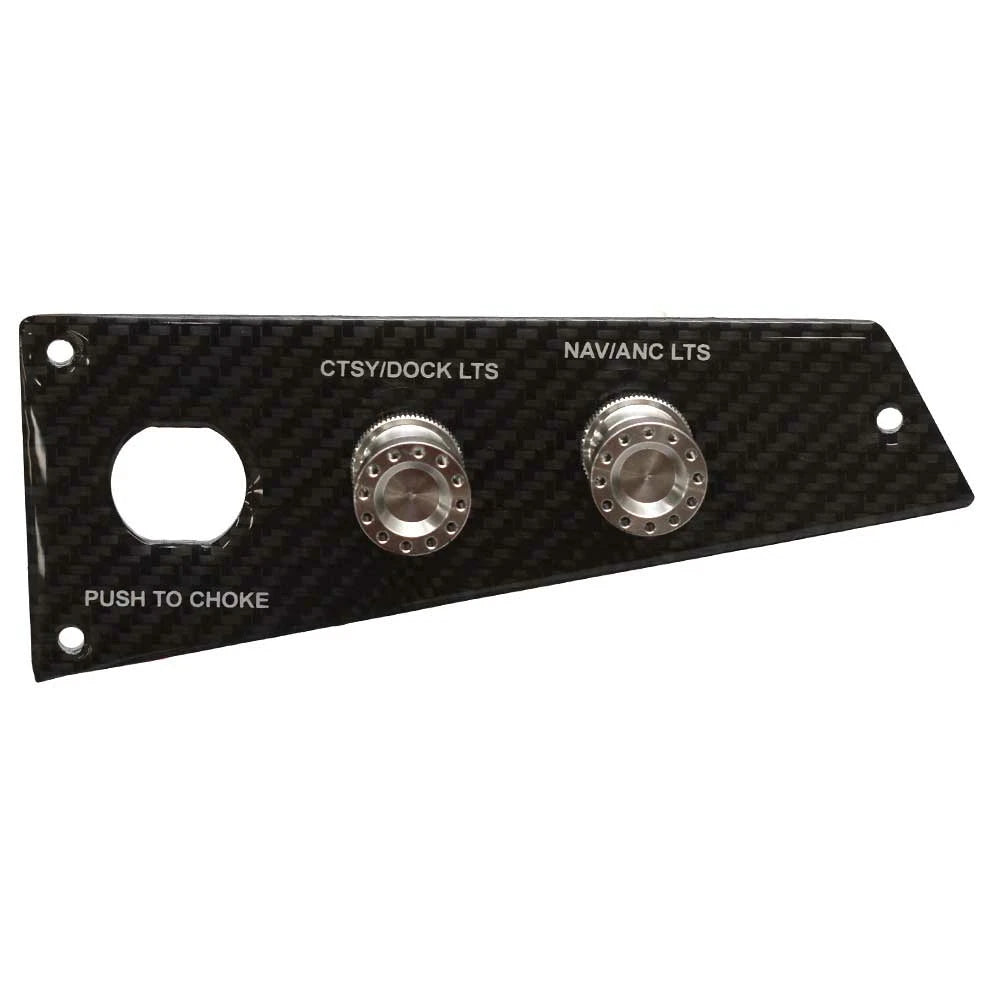 Four Winns Boat Switch Panel 025-4903 - Push-Pull Carbon Fiber