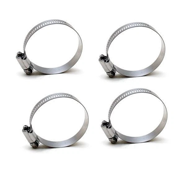 Ideal Boat Fuel Hose Clamps - Size 36 SS 3/4 - 2 3/4 Inch (set of 4)