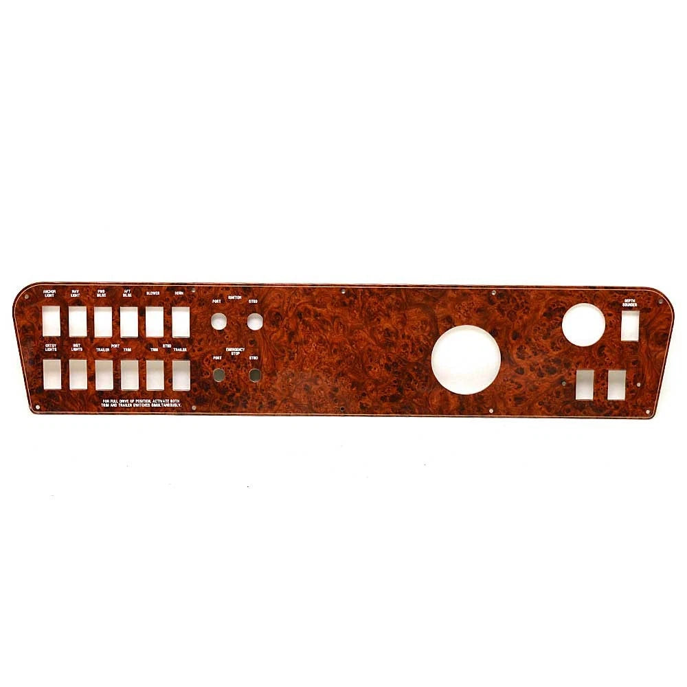 Bayliner Boat Blank Switch Panel - Maxum 32 X 6 1/2 Inch Woodgrain
