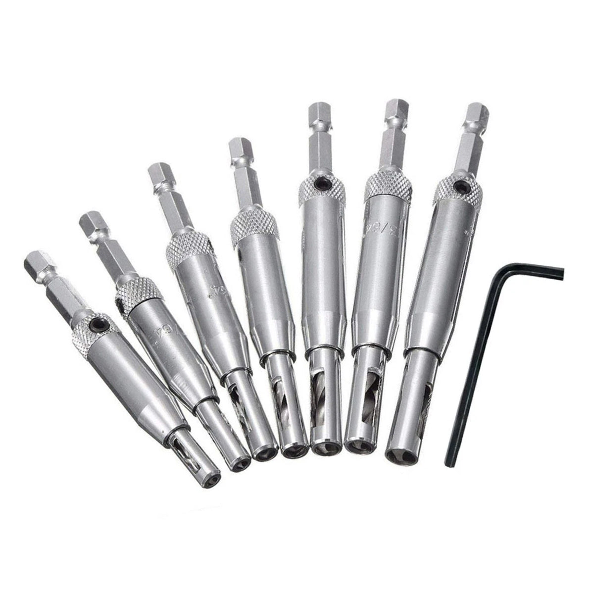 5/64in, 7/64in Durable Self Centering Hinge Hardware Drill Bit Set