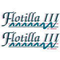 Rinker Boat Graphic Decal - Flotilla III 23 X 6 5/8 Inch (pair)