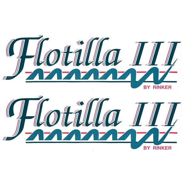 Rinker Boat Graphic Decal - Flotilla III 23 X 6 5/8 Inch (pair)