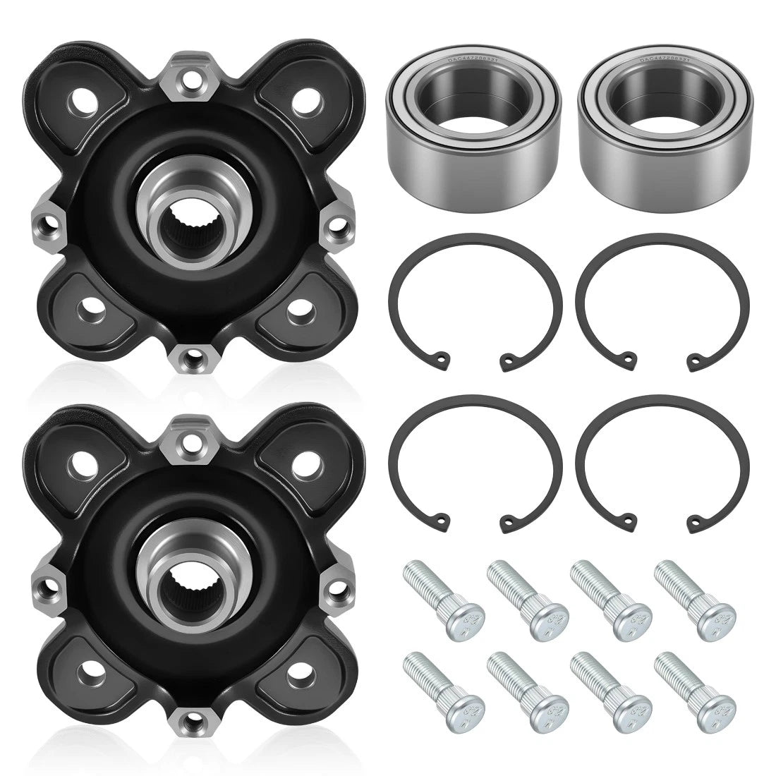 2-SET Front Wheel Hubs with Bearings Kit for Polaris Ranger 900 Crew XP 2013-2019
