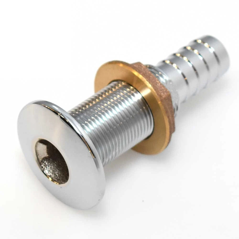 Rinker Boat Thru Hull Fitting 02-4-WHS008 - 5/8 Inch Stainless Steel