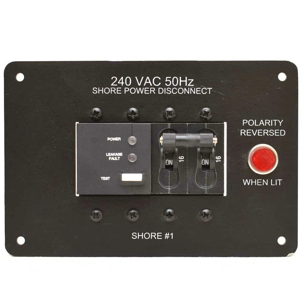 Crownline Boat Shore Power Breaker Panel 44287 - Euro 240V AC - 50 Hz
