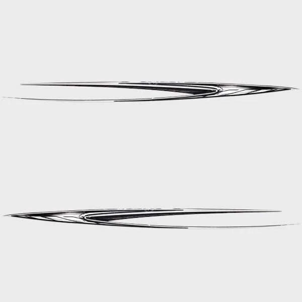 Glastron Boat Graphic Decals - Dark Brown Stickers (set of 2)