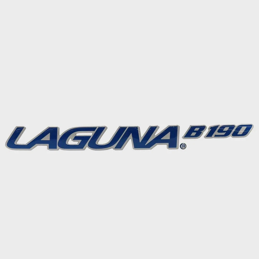 Laguna Boat Raised Brand Decal - B190 Blue/Silver Sticker