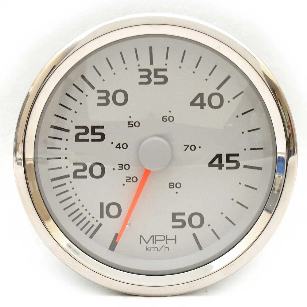 Teleflex Boat Oversized Speedometer Gauge 66902F - 4 1/4 Inch Silver