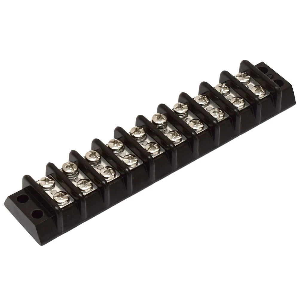 Boat Terminal Block - 2 Row 10 Position 6 1/2 Inch Plastic