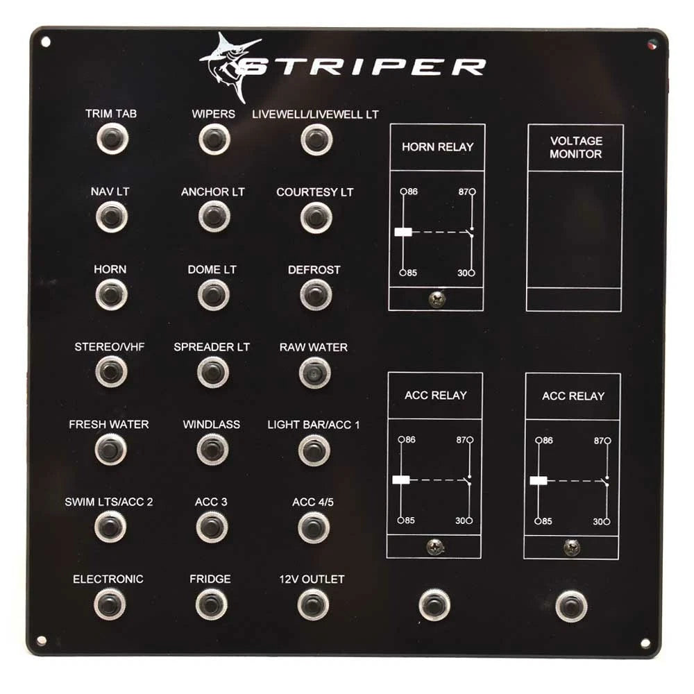 Striper Boat Breaker Panel 501944 - with Logo Glossy Black
