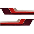 Boat Graphic Decals - Red Stickers (set of 2)