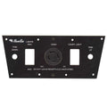 Bass CAT Boat Blank Panel with Receptacle - Black 9 3/8 X 4 Inch