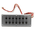 Boat Breaker Panel - 14 Position 10 5/8 X 4 1/4 Inch Silver Plastic
