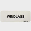 Boat Windlass Label Decal 7130414 - Clear Black Vinyl 2 X 3/4 Inch