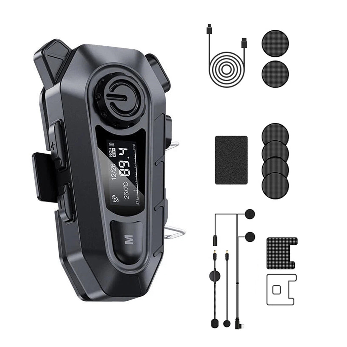 Motorcycle Bluetooth Headset 5.4 for Helmet with Immersive Audio Experience
