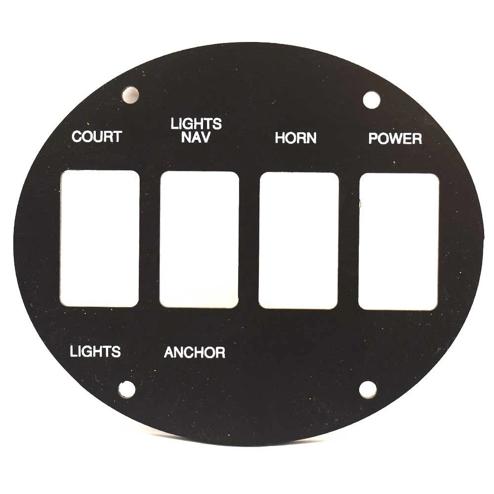 Ranger Boat Blank Switch Panel 209606 - 176 - 186 Black 5 X 4 1/4 Inch