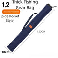 Lightweight Waterproof Fishing Pole Bag with Side Pockets and Adjustable Straps