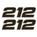 Mako Boat Raised Decals 138305 - 212 CC 4 1/2 Inch Black Gold (pair)
