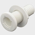 Bass CAT Boat Thru Hull - 1 1/8 Inch OD White Plastic