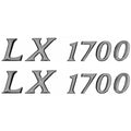 Larson 1700 LX Boat Raised Decals TA091185 - Silver Sticker (pair)
