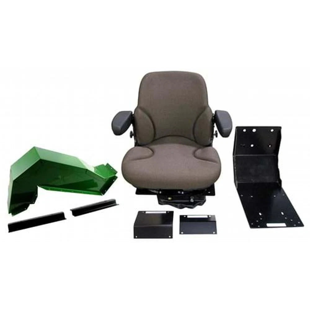 SR8301439 Sears Mid Back Seat, Brown Fabric with Air Suspension Fits John Deere