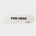 Carver Boat Forward Head Label 7160917 - 2 3/4 X 3/4 Inch White Plastic