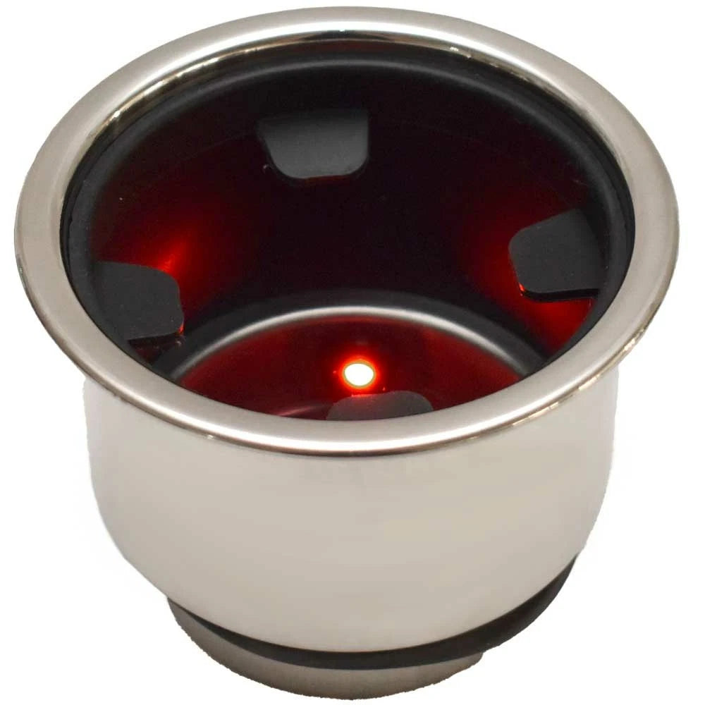 Malibu Boat Drink Lighted Cupholder - RGB Stainless Steel